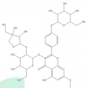 3-o-β-D-apiofuranosyl(1-2)-β-D-glucopyranosyl rhamnocitrin 4′-o-β-D-glucopyranoside